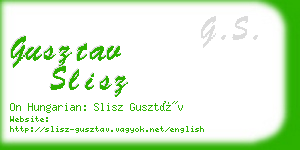 gusztav slisz business card